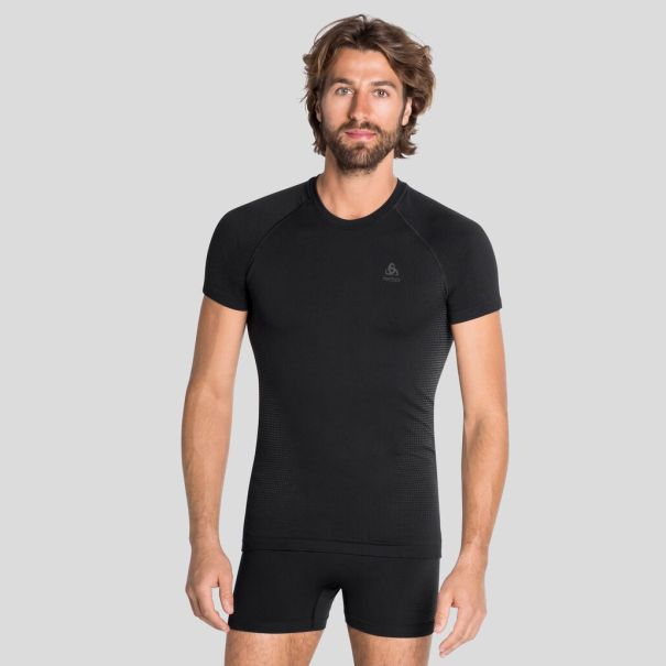Black - New Odlo Graphite Grey Relaxing Base Layers Odlo The Men's Performance Warm Base Layer T-Shirt Men