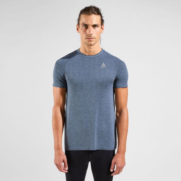 Odlo Versatile T-Shirts & Polos Folkstone Gray Melange The Essentials Seamless Running T-Shirt Men
