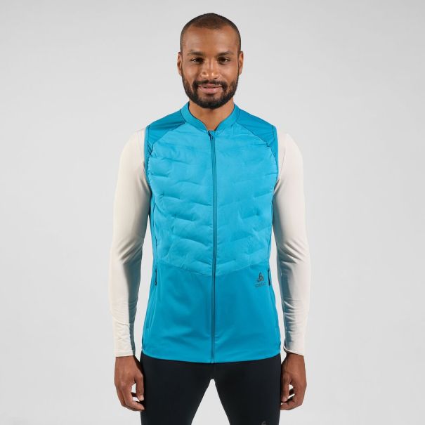 Functional Jackets & Vests Men Odlo Saxony Blue The Zeroweight Insulator Running Vest