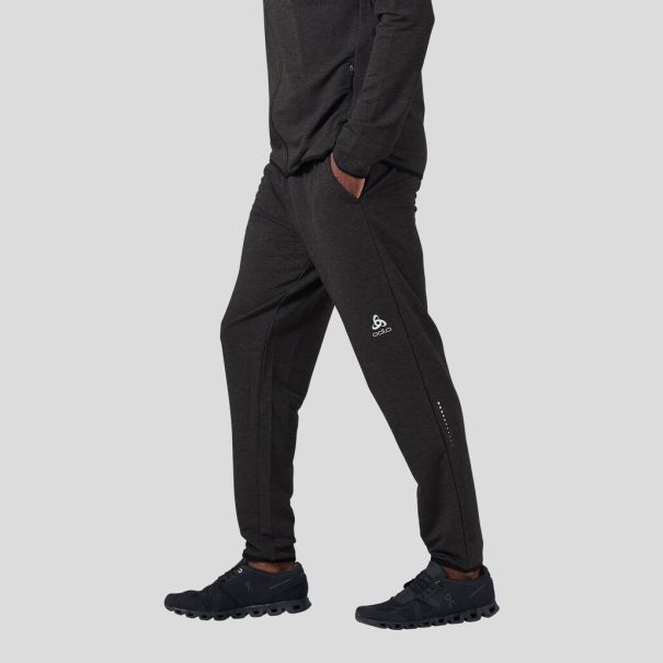 Black Melange Simple Pants & Tights Odlo The Men's Run Easy Pants Men