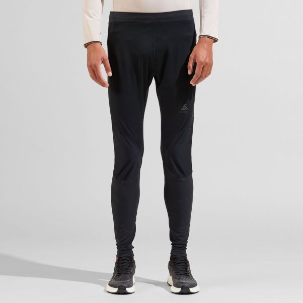 Beauty Men Pants & Tights Black Odlo The Zeroweight Warm Reflective Running Tights