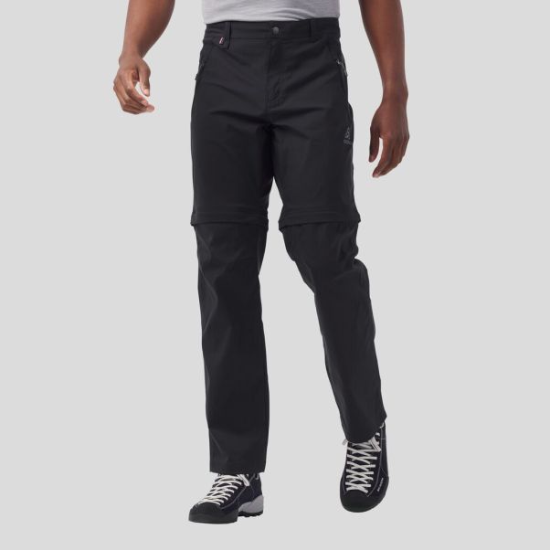 Odlo Cheap Men Black Pants & Tights The Wedgemount Zip Off Hiking Pants