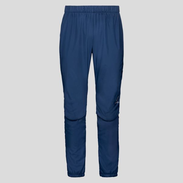 Pants & Tights Odlo Men Estate Blue Men's Miles Cross-Country Pants Affordable