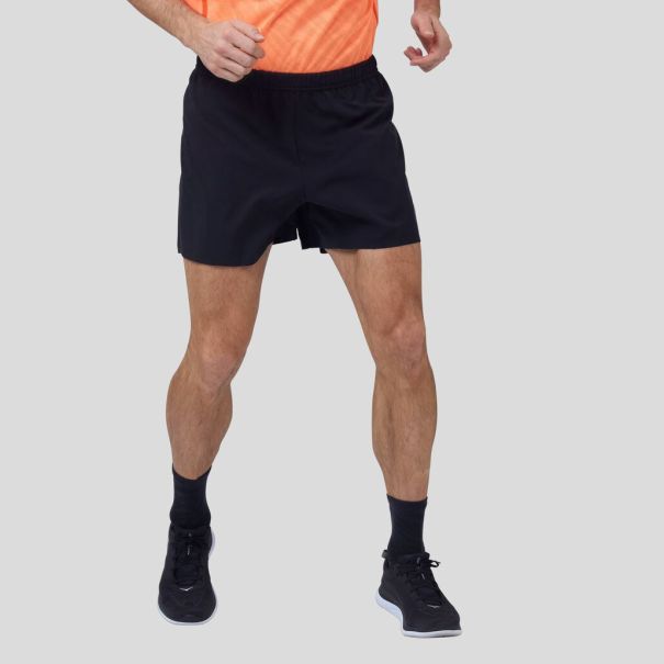 Men Odlo Black Shorts Premium The Zeroweight 5 Inch Running Shorts
