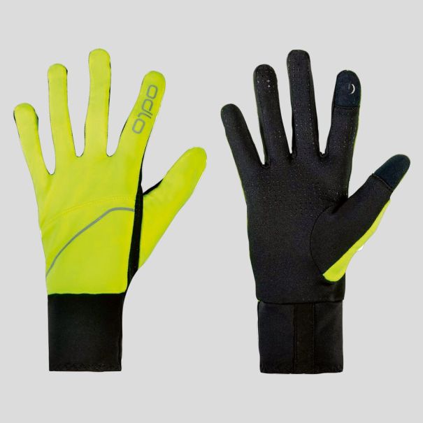 Headwear & Gloves Offer Men Safety Yellow Odlo The Intensity Safety Light Gloves