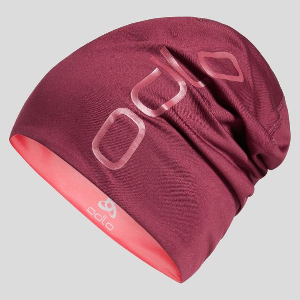 Headwear & Gloves Odlo Hat Ceramiwarm Reversible Men Affordable Zinfandel - Hibiscus